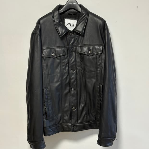 자라 레더 누빔재킷