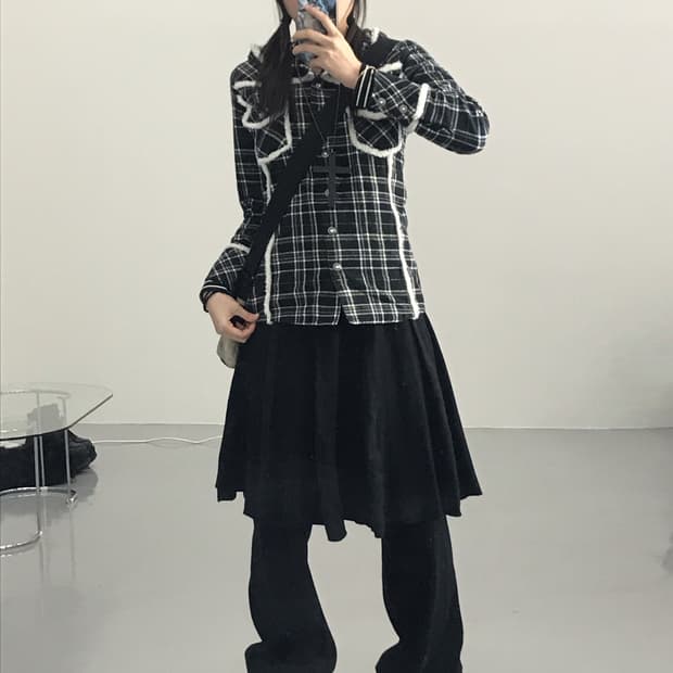 Jpn Checked Shirts Hoodie