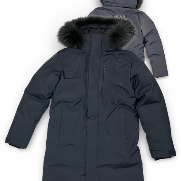 웨스트우드 라쿤 퍼 후드 롱 패딩 95
