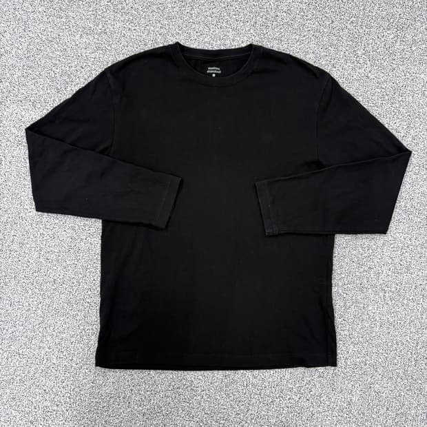 S 무신사스탠다드 긴팔티 라운드 블랙 0311J