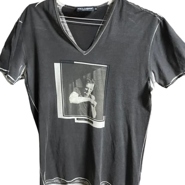 돌체앤가바나 미키 루크 프린팅 반팔티