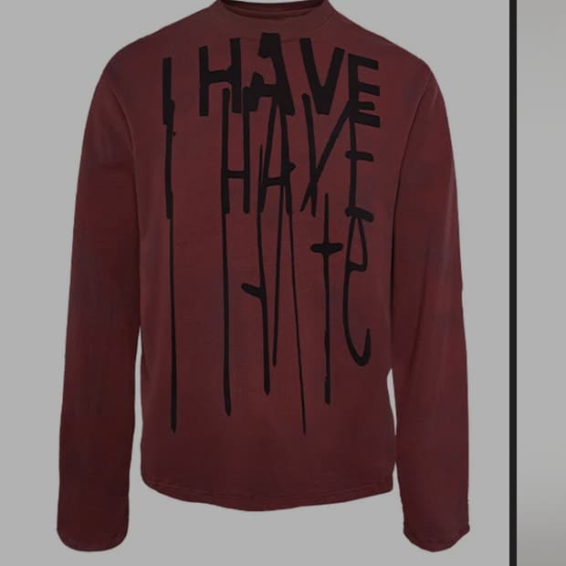 night lab 빈티지 레드 롱슬리브