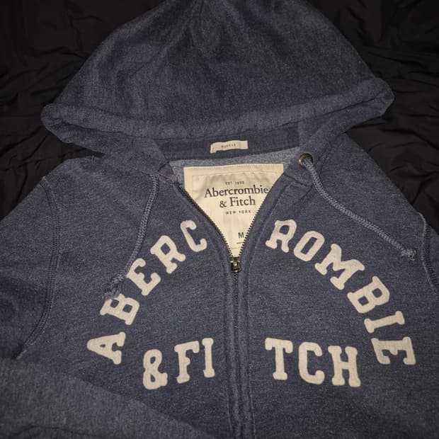 아베크롬비 네이비 후드집업 머슬핏 