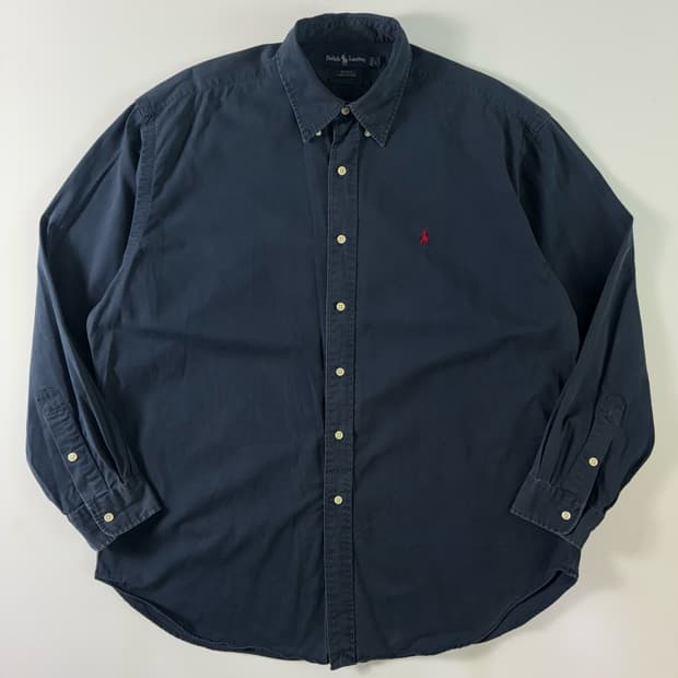 Polo  폴로 랄프로렌 자수 코튼 네이비 셔츠 