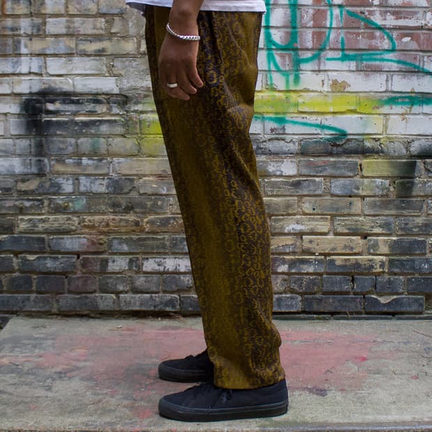 [M] 스투시 레오파드 자카드 바이란 팬츠