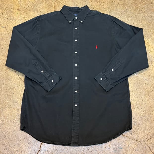 새상품급 00s 미국 빈티지 폴로랄프로렌 긴팔 검정 블랙셔츠