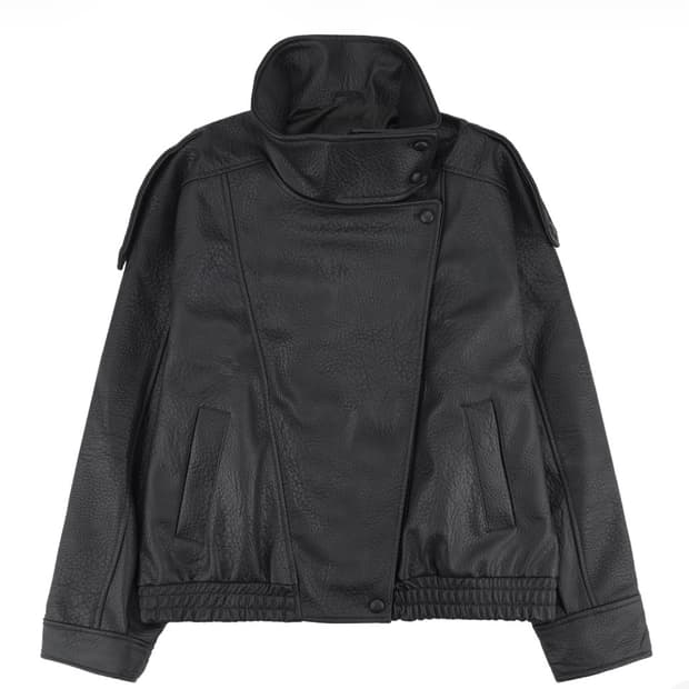 자라 포우 레더 자켓 블랙