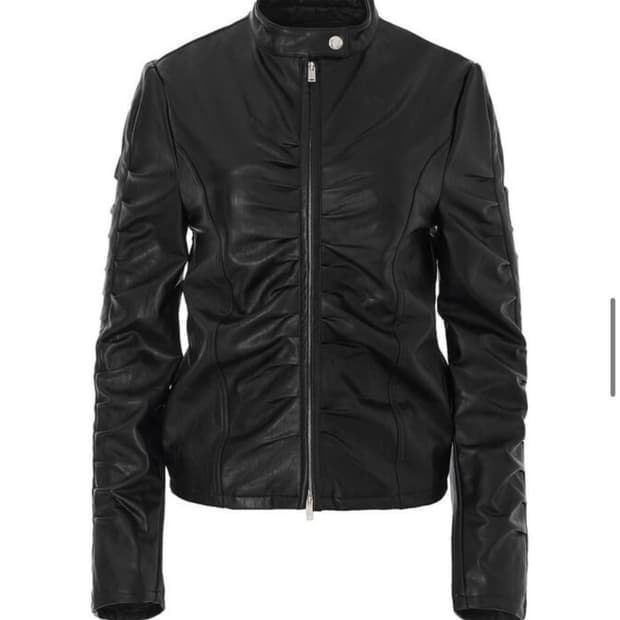 nache 셔링 레더자켓