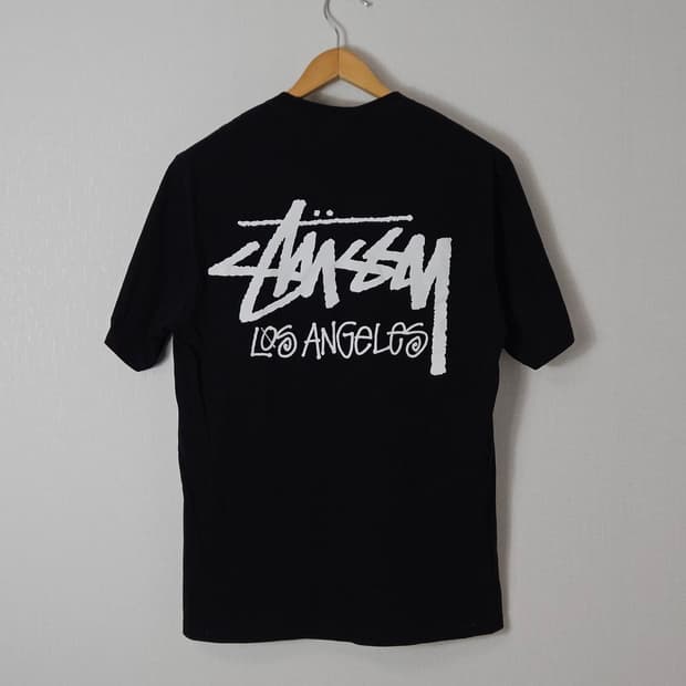 스투시 스탁 로스앤젤레스 반팔 티셔츠 STUSSY 블랙 M