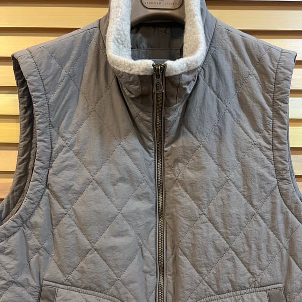 시리즈 남성 다크베이지 누빔조끼 집업조끼