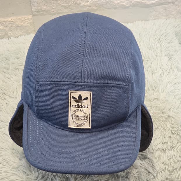 L9-1:아디다스 오리지널스 귀달이 윈터캡 블루(머리둘레 56-59cm)