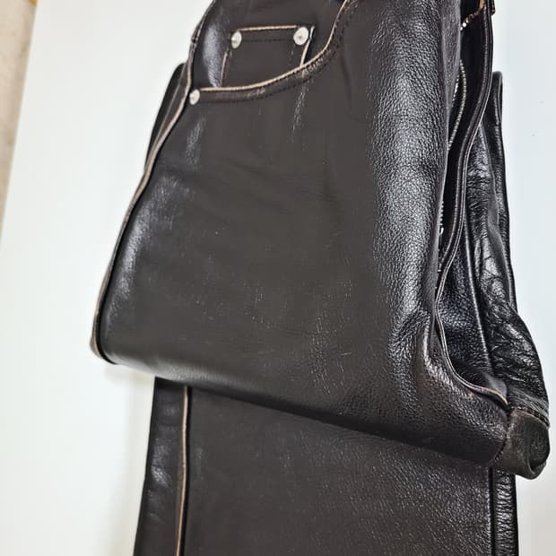 90s' RBC 모터사이클 레더팬츠 32size