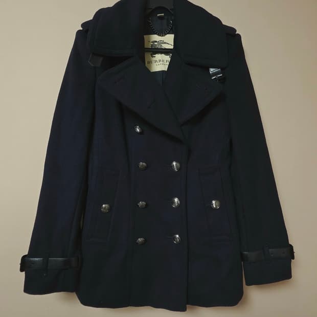 (정품) 버버리 캐시미어혼방 하프코트