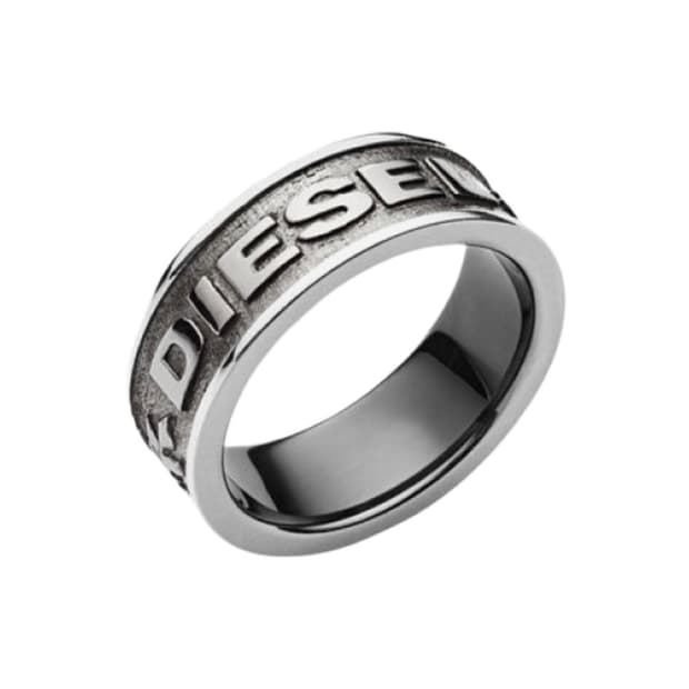 새상품 풀박스) 디젤 Dx1108 스테인리스 스틸 밴드 링 실버