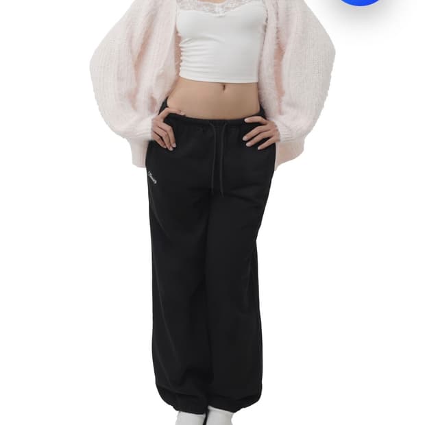 클리시어 베이직 로고 조거 팬츠 