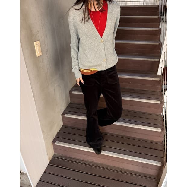 Silver Metalic Knit Cardigan