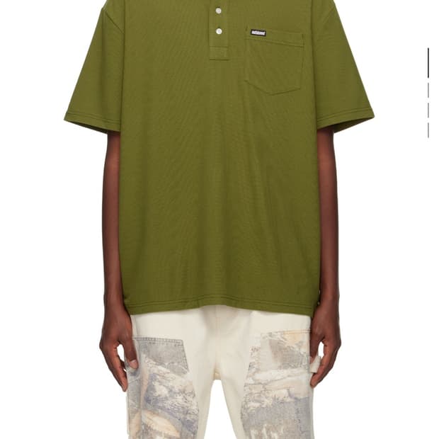 메탈우드 스튜디오 SSENSE 익스클루시브 카키 에어리 포켓 폴로 셔츠