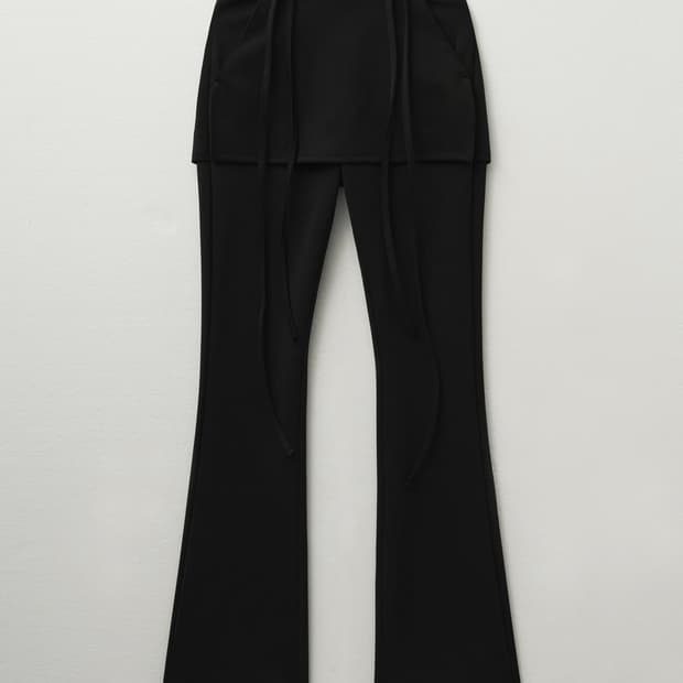 헬레네파리스 레이어드 스커트 부츠컷 팬츠