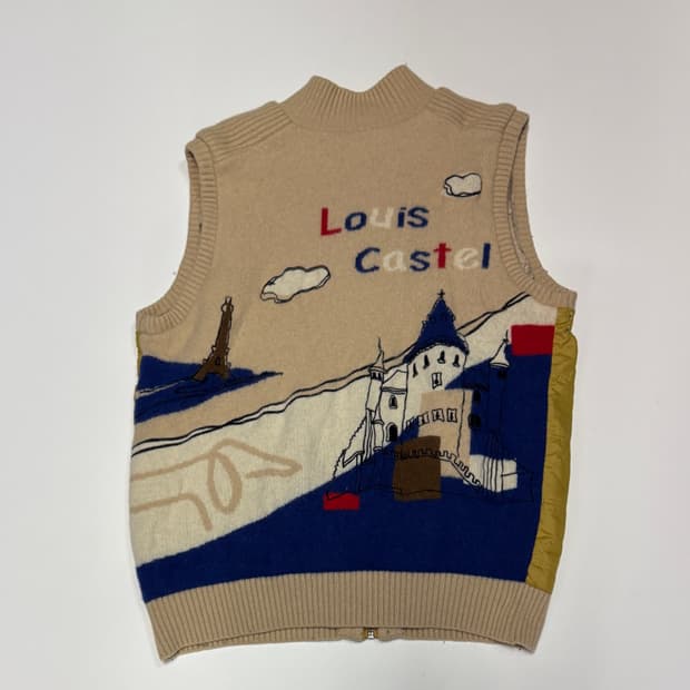 루이까스텔 골프 방풍 귀여운 니트 집업 베스트 L