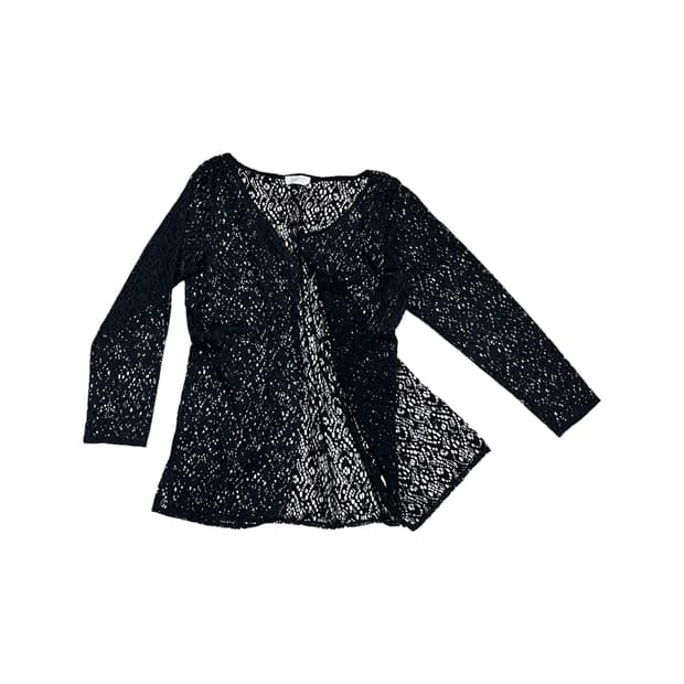 Vintage lace see-through summer cardigan