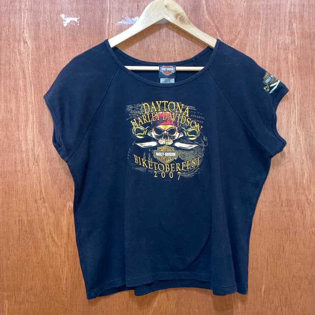 (XL) USA Harley Davidson 할리 프린팅 반팔티