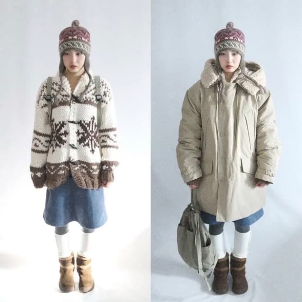 키이라) 카키베이지 야상 패딩(덕다운100) 원가 193,000원