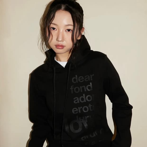 LETTERING HOODIE, BLACK