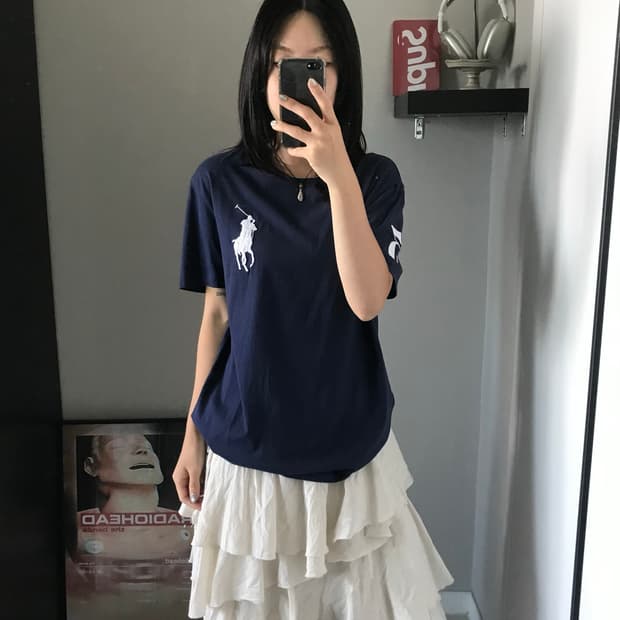 폴로 랄프로렌 빅 포니 로고 네이비 반팔티