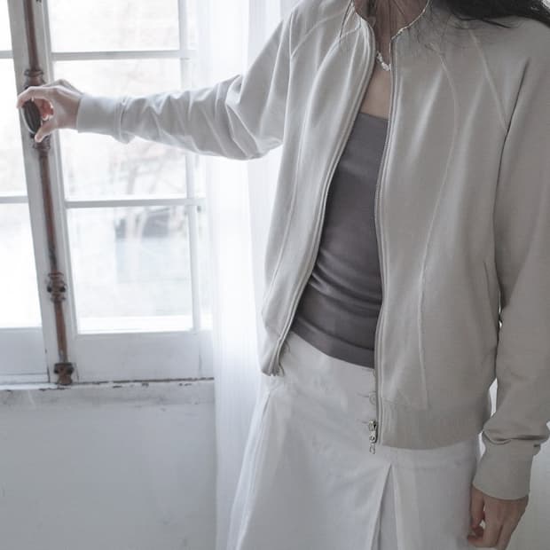 Sankofa Puella Stitched highneck zip-up