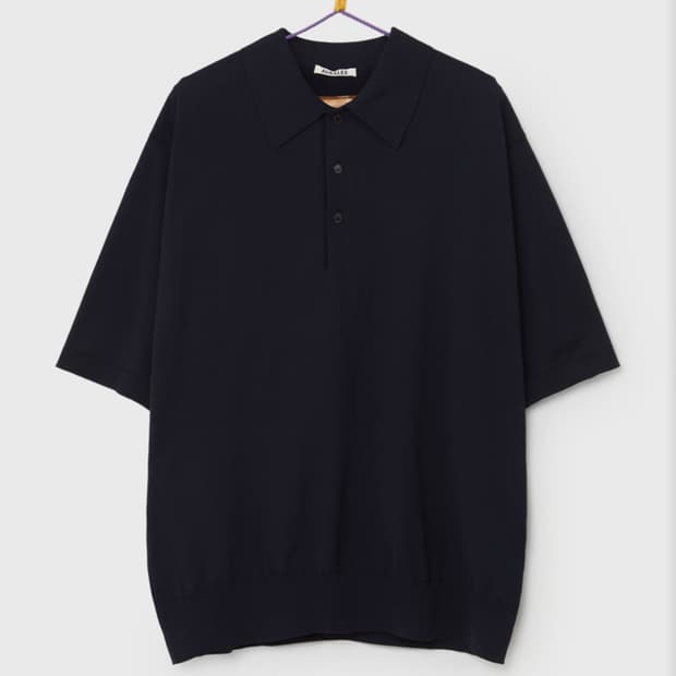 [ 5 ] AURALEE GIZA HIGH GAUGE KNIT POLO