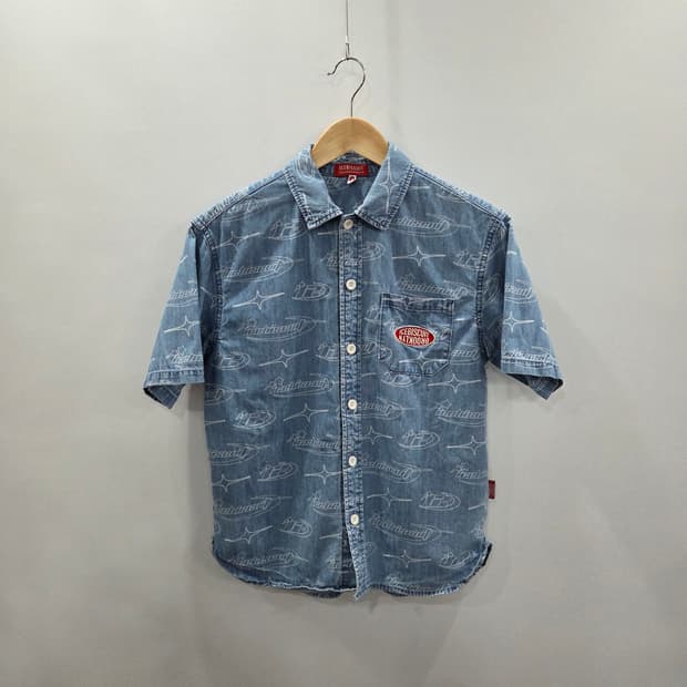 아이스비스킷 키즈 데님반팔셔츠 155