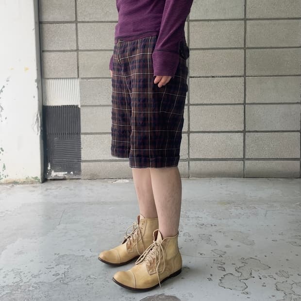 꼼데가르송 옴므 체크 쇼츠