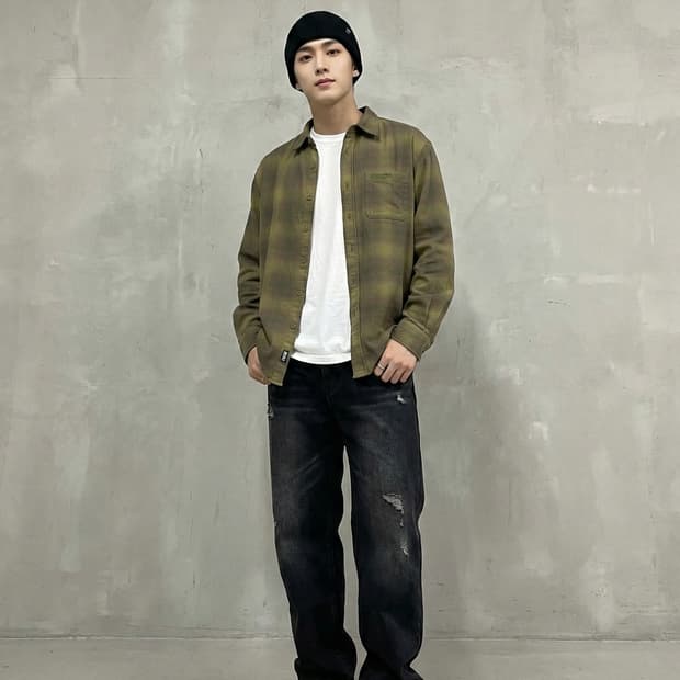 thisisneverthat 디스이즈네버댓 옴브레 체크 셔츠