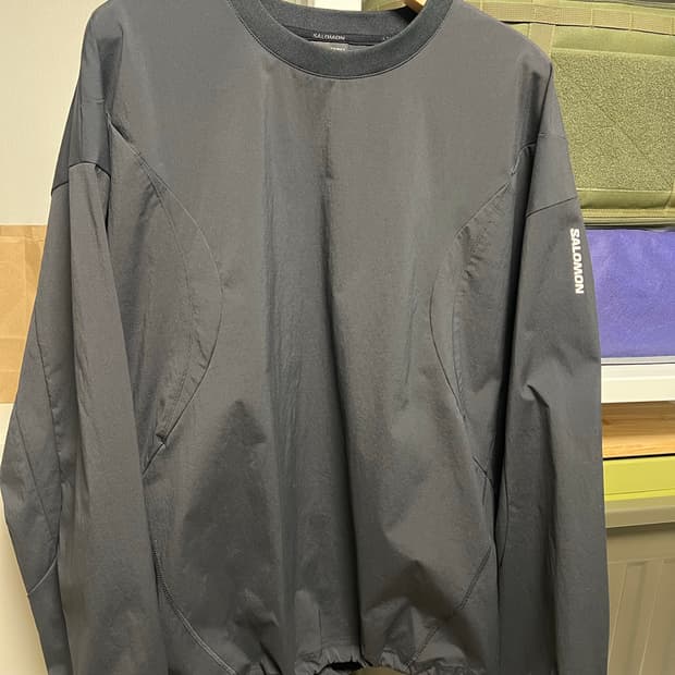 새상품.XXL) 살로몬 uni 슬레이트 우븐풀오버(블랙)