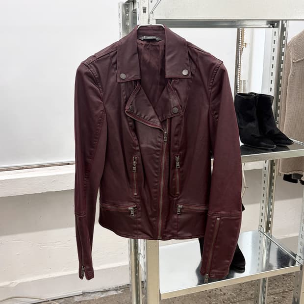 아르마니 익스체인지 코티드 라이더 자켓