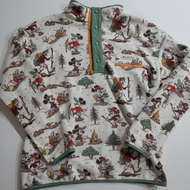 콜롬비아 디즈니 미키 후리스 L 사이즈 판매해요
