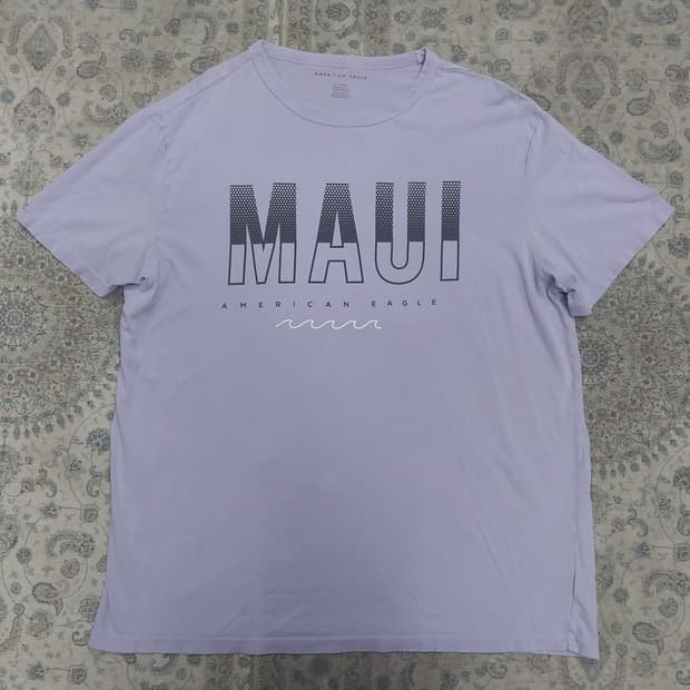 아메리칸 이글 MAUI 반팔 티셔츠 라벤더 XL