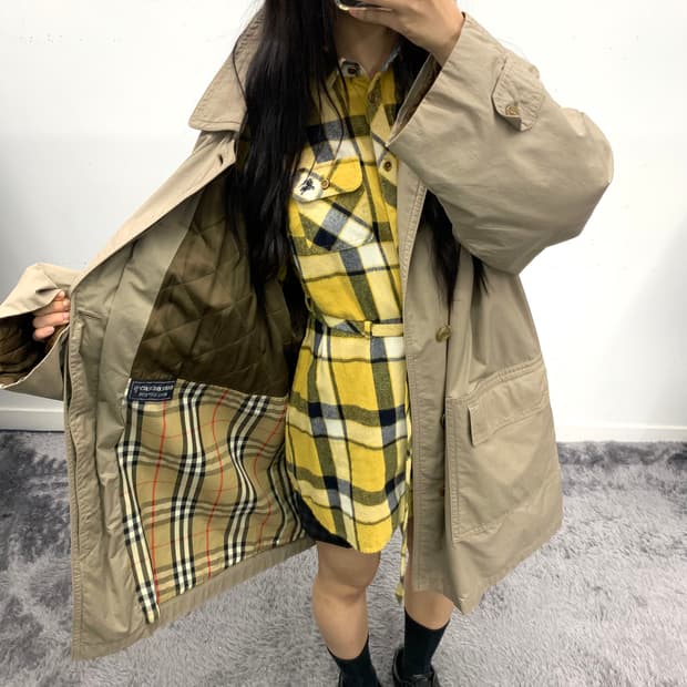 버버리 90s 트렌치코트(누빔안감)