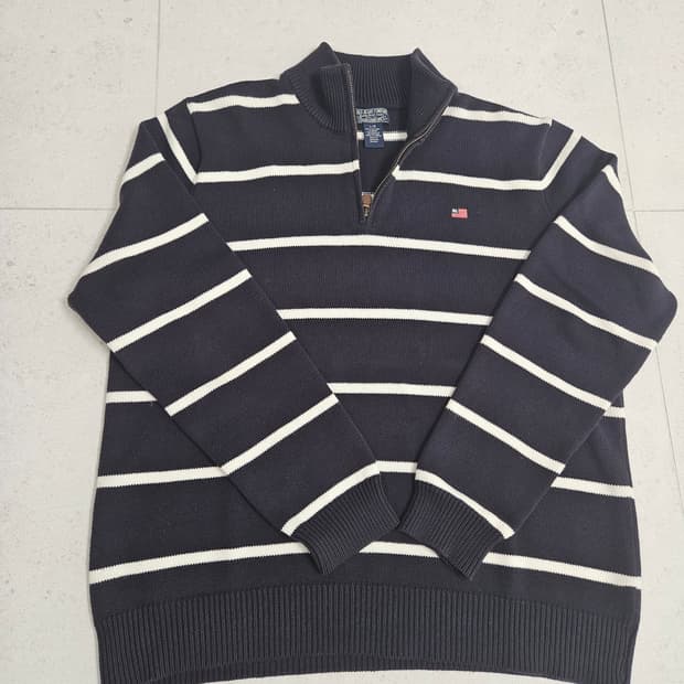 90s 폴로 진스 스트라이프 하프집업
