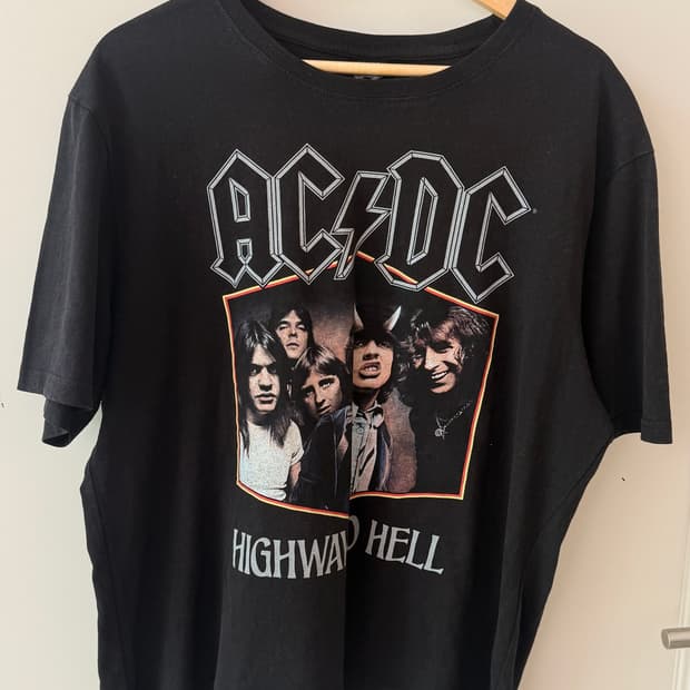 ACDC 'Highway to Hell' 빈티지 반팔티