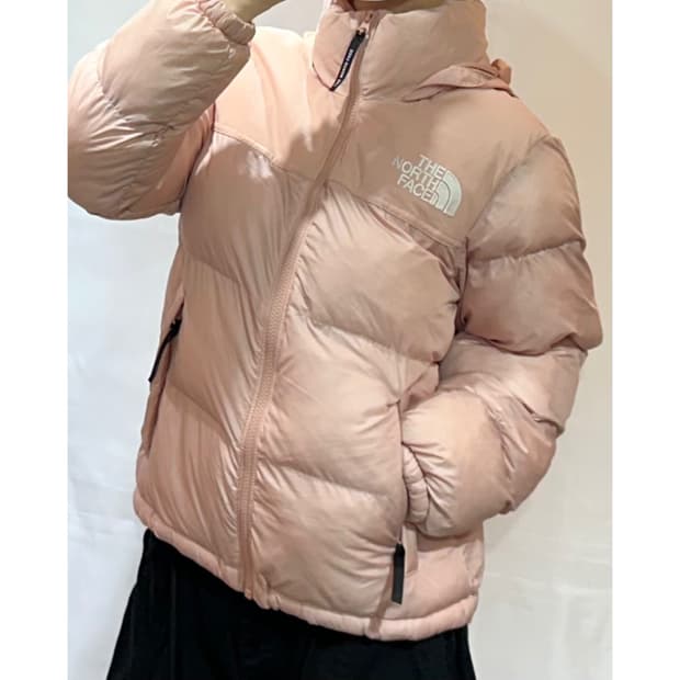 노스페이스 여성용 눕시 온볼 핑크 숏패딩