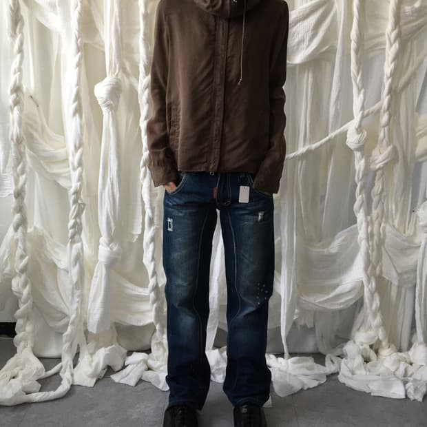 High neck hood jacket