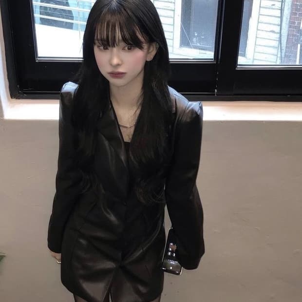 bnfrom 가죽 자켓 원피스