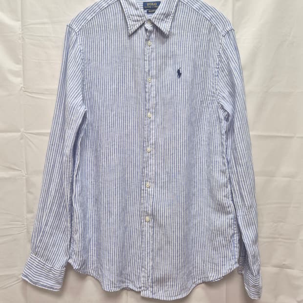 폴로 스트라이프 린넨 셔츠 