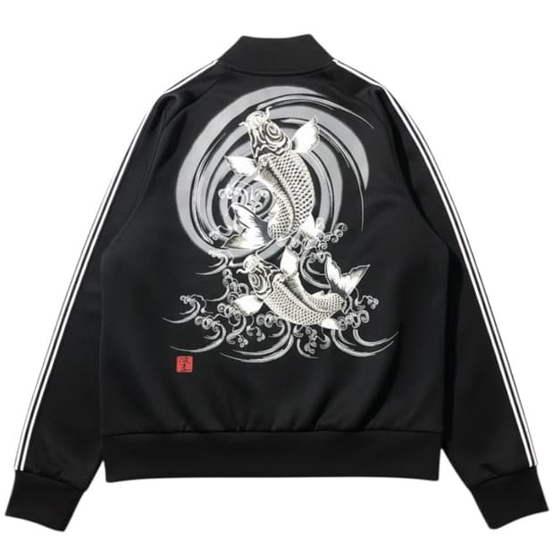 波達 Oriental Koi x Wave Jersey - L