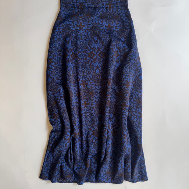 BOTANICAL PRINT MIDI SKIRT