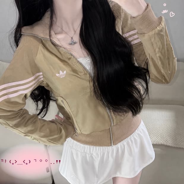 🐰아디다스 캬라멜 베이비핑크 져지🤎