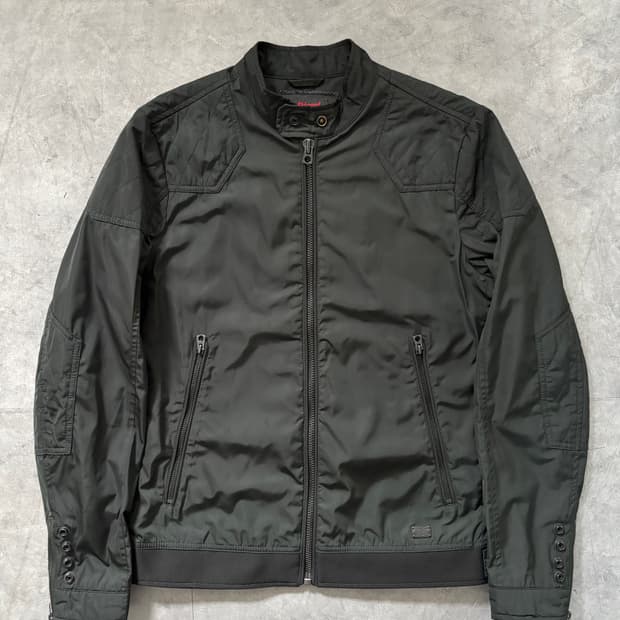 Diesel 디젤 딥카키 인더스트리 폴리쉘 바이커 자켓