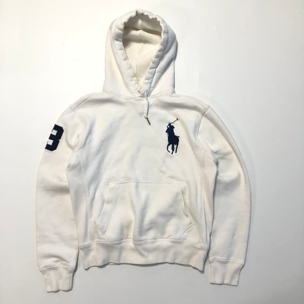 폴로 랄프로렌 화이트 후드티