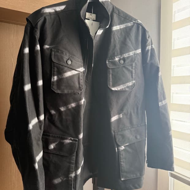 [L] 몰스킨 필드자켓 워시드 블랙